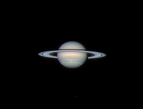 Zdjęcie LRGB Saturna wykonane z wykorzystaniem korektora dyspersji